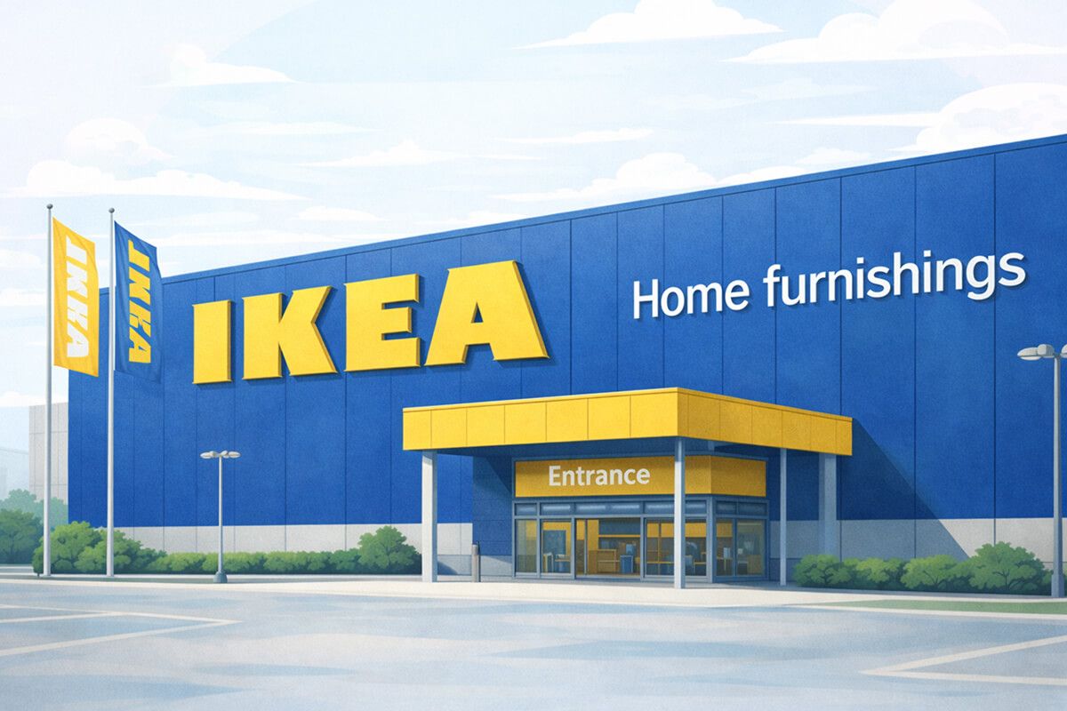 Flat-pack store illustration