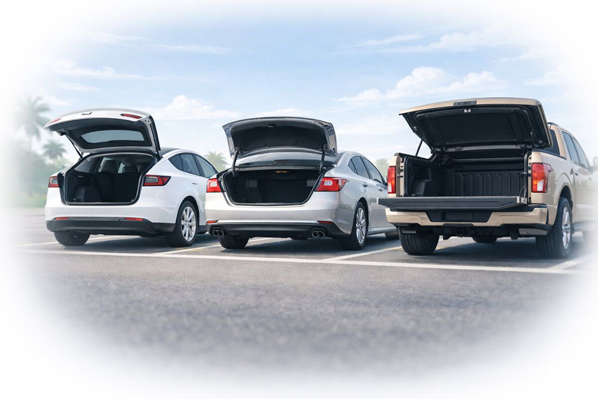 Cars parked in a lot