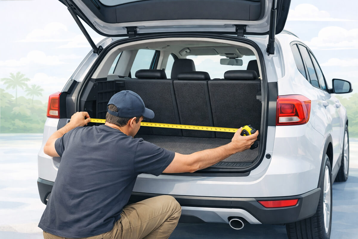 Trunk Inner Range How to measure your car trunk for flat-pack boxes | Car Fit Check | Car ...